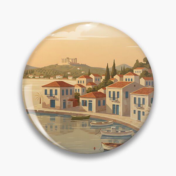 Item preview, Aegina Greece, Greek Island Vintage Travel Tourism designed and sold by TravelersGems.