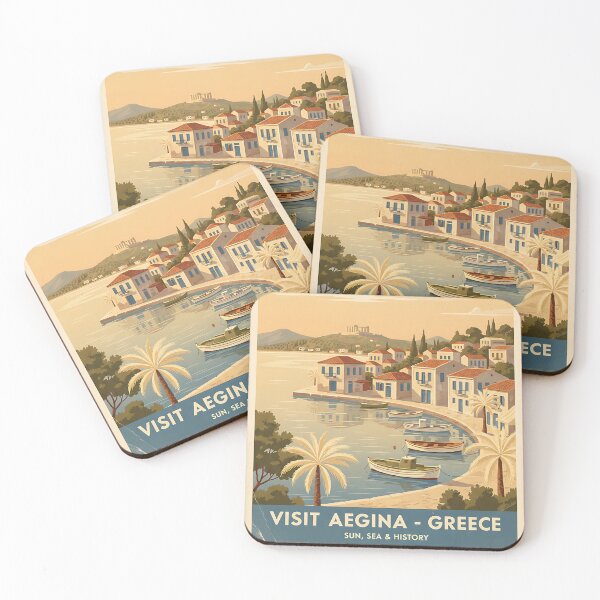 Item preview, Aegina Greece, Greek Island Vintage Travel Tourism designed and sold by TravelersGems.