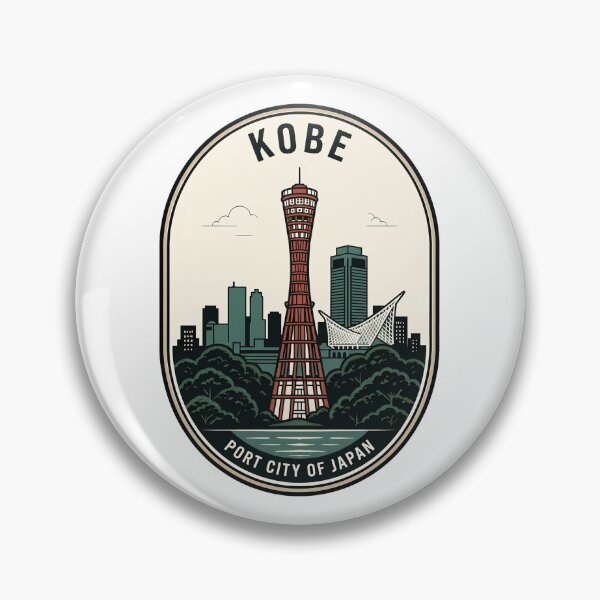 Item preview, Retro Kobe Japan Port Tower Travel Badge designed and sold by k3rstman1.