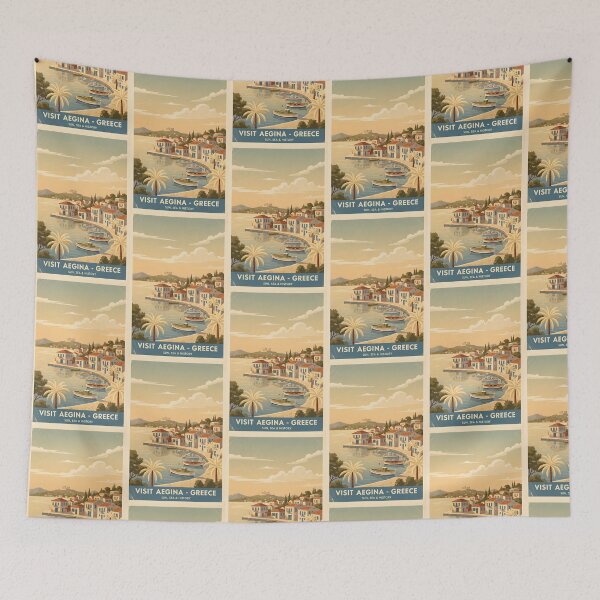 Item preview, Aegina Greece, Greek Island Vintage Travel Tourism designed and sold by TravelersGems.