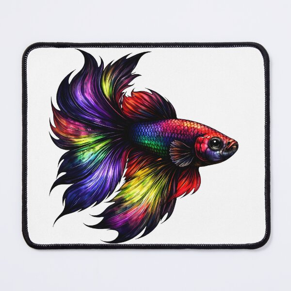 Item preview, Vibrant Rainbow Betta Fish designed and sold by Shelley Loewnau-Jones Studio.