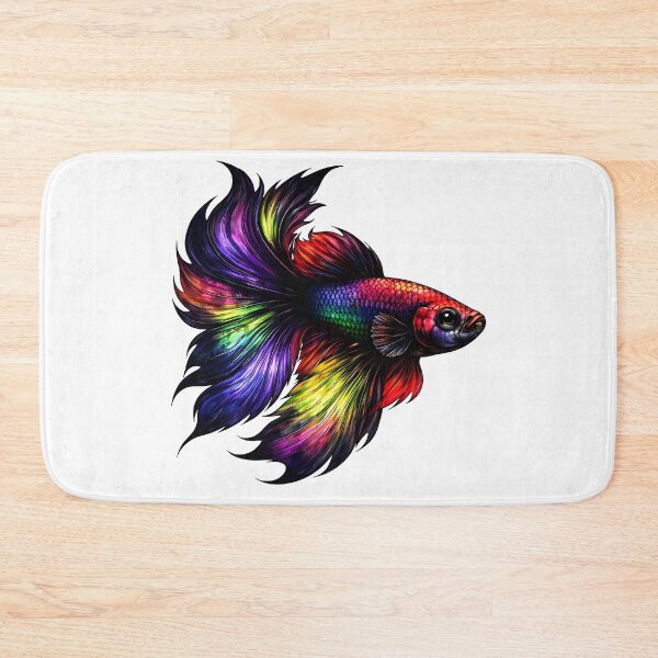 Item preview, Vibrant Rainbow Betta Fish designed and sold by Shelley Loewnau-Jones Studio.