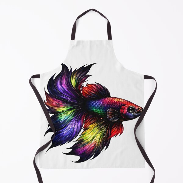 Item preview, Vibrant Rainbow Betta Fish designed and sold by Shelley Loewnau-Jones Studio.