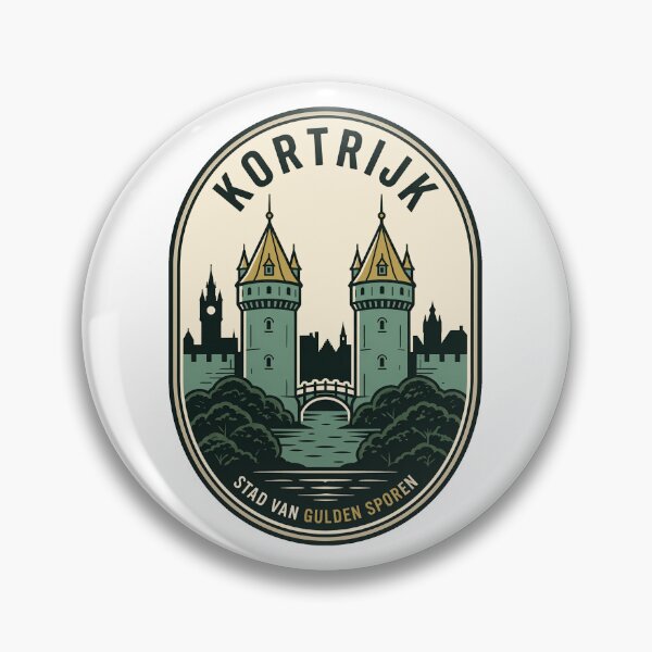 Item preview, Vintage Kortrijk Belgium Broeltowers Travel Badge designed and sold by k3rstman1.