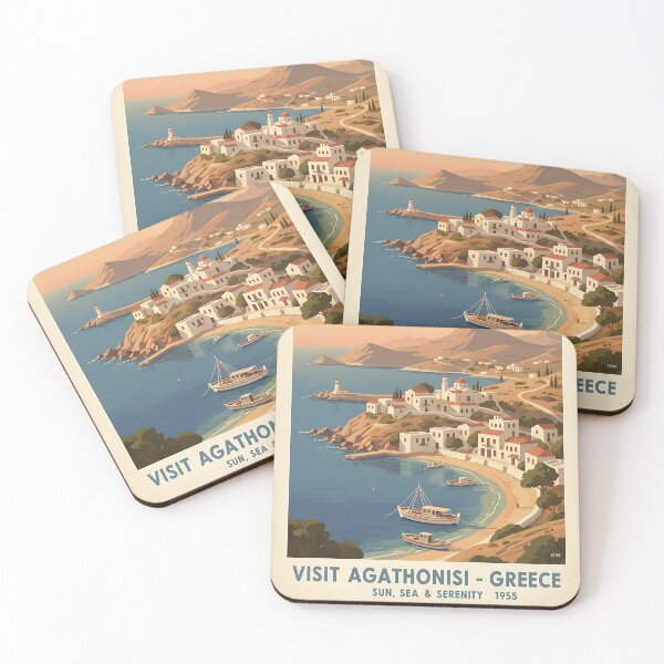 Item preview, Agathonisi Greece, Greek Island Vintage Travel Tourism designed and sold by TravelersGems.