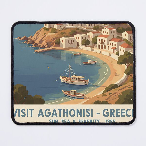 Item preview, Agathonisi Greece, Greek Island Vintage Travel Tourism designed and sold by TravelersGems.