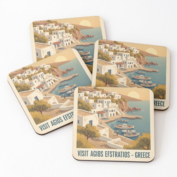 Item preview, Agios Efstratios Greece, Greek Island Vintage Travel Tourism designed and sold by TravelersGems.