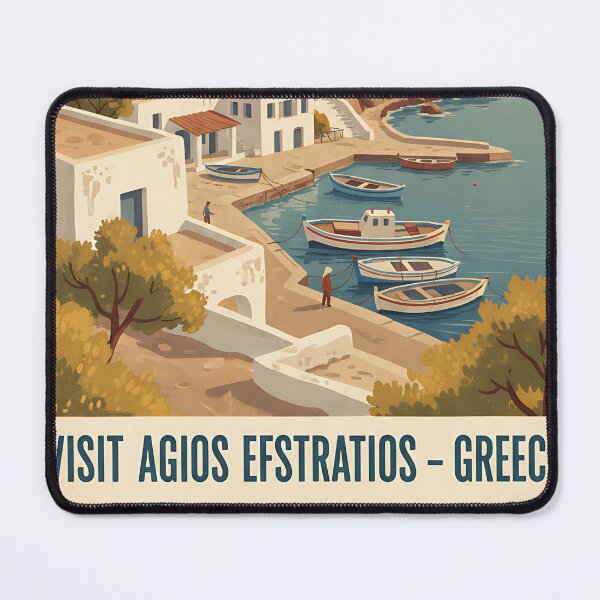 Item preview, Agios Efstratios Greece, Greek Island Vintage Travel Tourism designed and sold by TravelersGems.