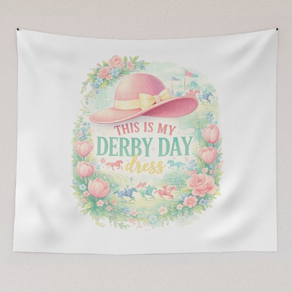 Item preview, This Is My Derby Day Dress Hat – Pastel Horse Racing Spring Shirt & Sticker Design   designed and sold by Youpiworld.