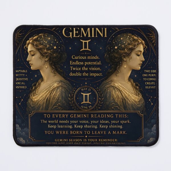 Item preview, Gemini Born to Leave a Mark Inspirational Zodiac Art designed and sold by Zodiac Celestial Art.