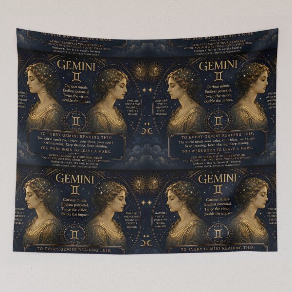 Item preview, Gemini Born to Leave a Mark Inspirational Zodiac Art designed and sold by Zodiac Celestial Art.
