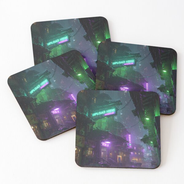 Item preview, Neon Cyberpunk Rainy Street Scene designed and sold by Visual Foundry.