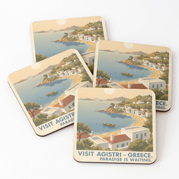 Item preview, Agistri Greece, Greek Island Vintage Travel Tourism designed and sold by TravelersGems.