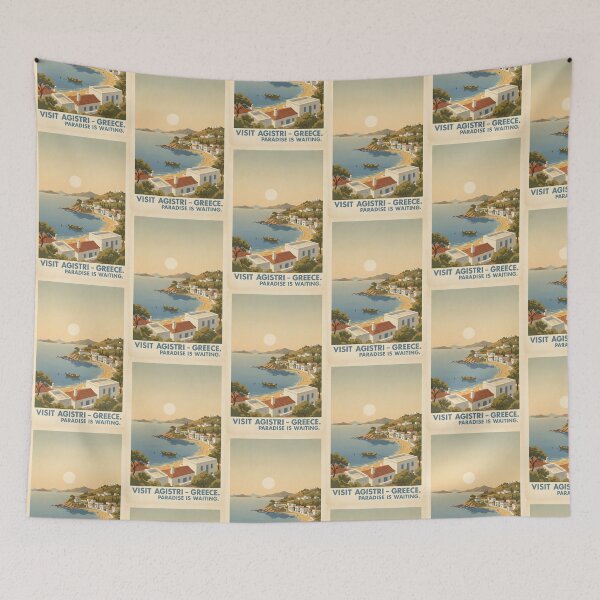 Item preview, Agistri Greece, Greek Island Vintage Travel Tourism designed and sold by TravelersGems.