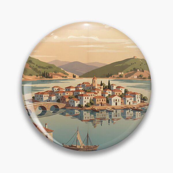 Item preview, Aitoliko Greece, Greek Island Vintage Travel Tourism designed and sold by TravelersGems.