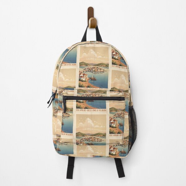 Item preview, Aitoliko Greece, Greek Island Vintage Travel Tourism designed and sold by TravelersGems.