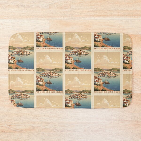 Item preview, Aitoliko Greece, Greek Island Vintage Travel Tourism designed and sold by TravelersGems.