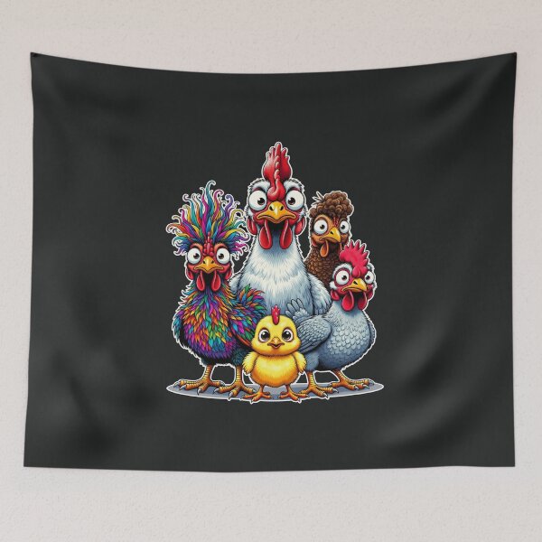 Item preview, Crazy Chicken Art Hen Family CuteYellow Chick Funny Farmer Gift designed and sold by alenaz.