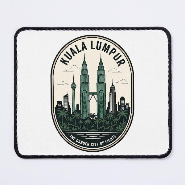 Item preview, Kuala Lumpur Malaysia Petronas Twin Towers Retro Badge designed and sold by k3rstman1.