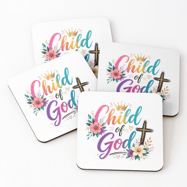 Item preview, Child of God Christian Floral Cross Design – Inspirational Faith Artwork designed and sold by Ashes to Artistry.