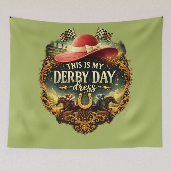 Item preview, This Is My Derby Day Dress Hat – Pastel Horse Racing Spring Shirt & Sticker Design   designed and sold by Youpiworld.