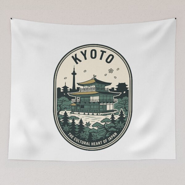 Item preview, Vintage Kyoto Japan Kinkaku-ji Golden Pavilion Travel Badge designed and sold by k3rstman1.