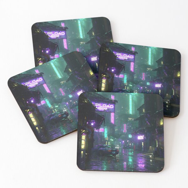 Item preview, Neon Cyberpunk Rain Soaked Street designed and sold by Visual Foundry.