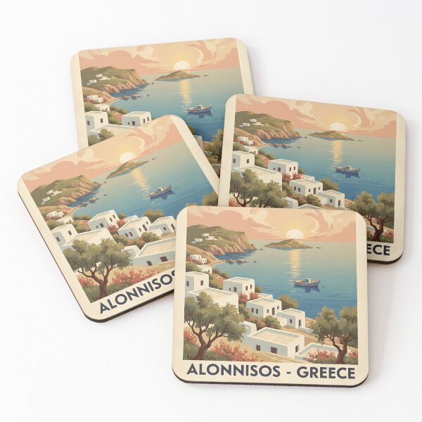Item preview, Alonnisos Greece, Greek Island Vintage Travel Tourism designed and sold by TravelersGems.