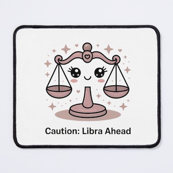 Item preview, Funny Libra Zodiac Sticker – Caution Libra Ahead | Cute Astrology Scales Design designed and sold by Cool-cat-art.