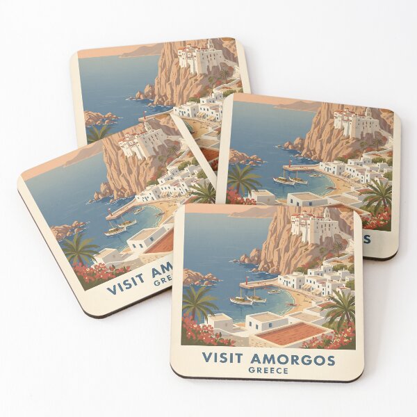 Item preview, Amorgos Greece, Greek Island Vintage Travel Tourism designed and sold by TravelersGems.