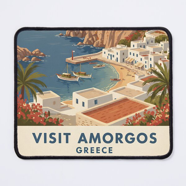 Item preview, Amorgos Greece, Greek Island Vintage Travel Tourism designed and sold by TravelersGems.