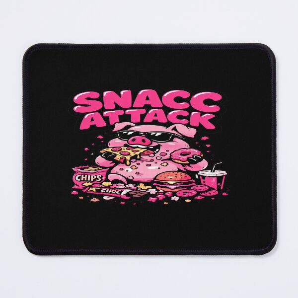Item preview, Snacc Attack Pig | Funny Food Lover Cartoon with Pizza, Donuts & Snacks for Humor Fans designed and sold by Bright Nest Studio.