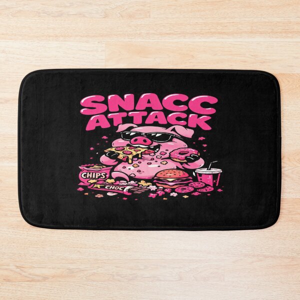 Item preview, Snacc Attack Pig | Funny Food Lover Cartoon with Pizza, Donuts & Snacks for Humor Fans designed and sold by Bright Nest Studio.