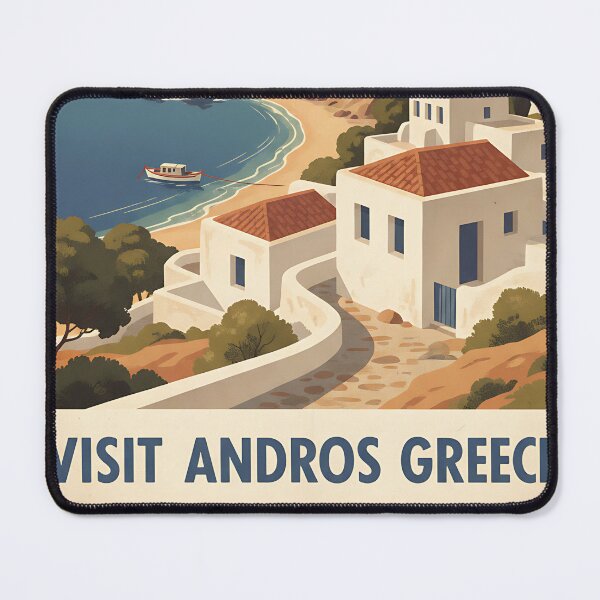 Item preview, Andros Greece, Greek Island Vintage Travel Tourism designed and sold by TravelersGems.