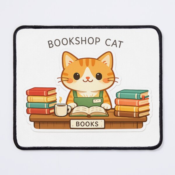 Item preview, Bookshop Cat designed and sold by Iail Ioa.