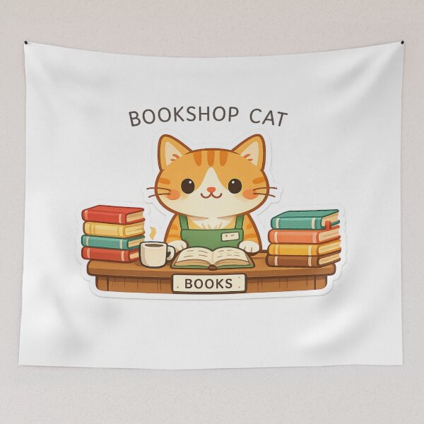 Item preview, Bookshop Cat designed and sold by Iail Ioa.