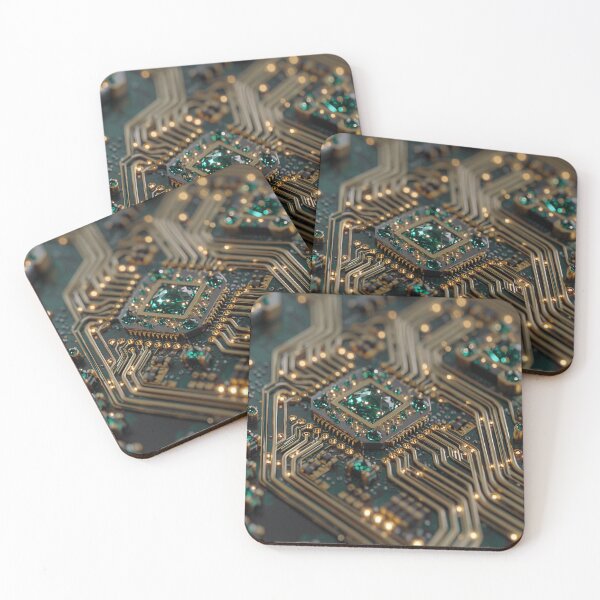 Item preview, Emerald Circuit Board Digital Art designed and sold by Visual Foundry.