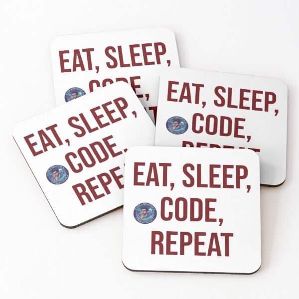 Item preview, Eat Sleep Code Repeat Funny Programmer Developer Quote designed and sold by PrintforDesign.