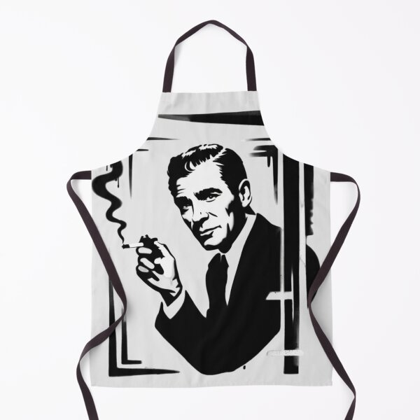Item preview, a banksy style black and white drawing of rod serling designed and sold by 123ks.