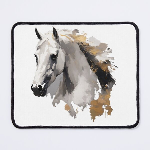 Item preview, Elegant White Horse Sketch for Apparel designed and sold by LukianArtPrint.