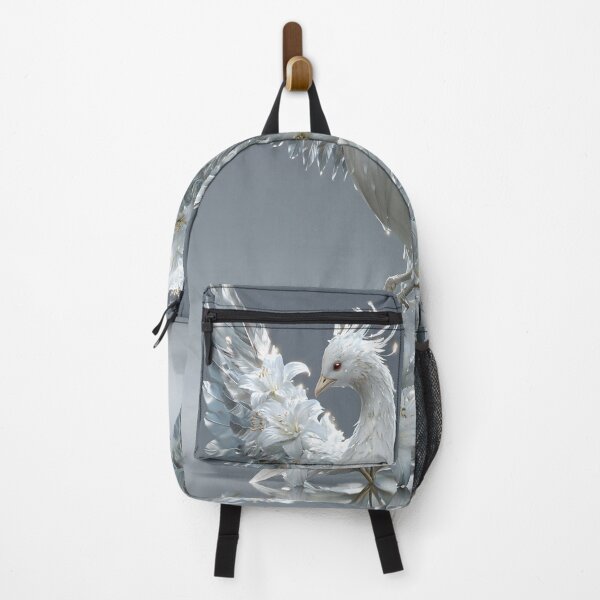 Item preview, Celestial White Peacock With Lilies designed and sold by Visual Foundry.