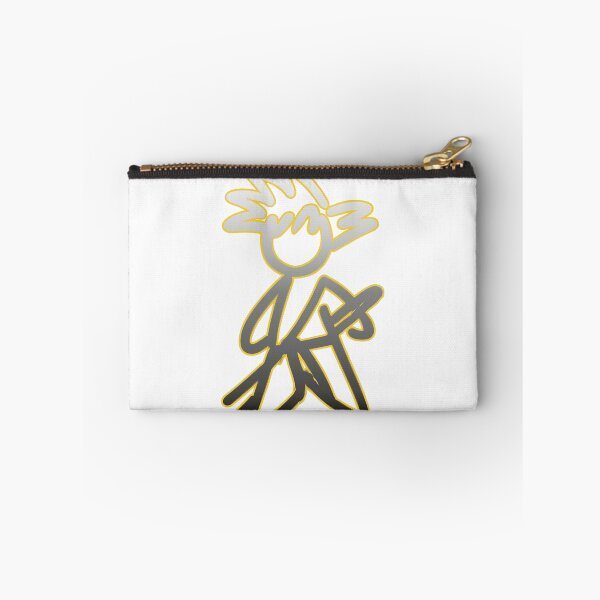 Item preview, Minimalist Stick Figure Super Saiyan Neon Yellow Outline Anime Sketch designed and sold by DesignArtist.ia.
