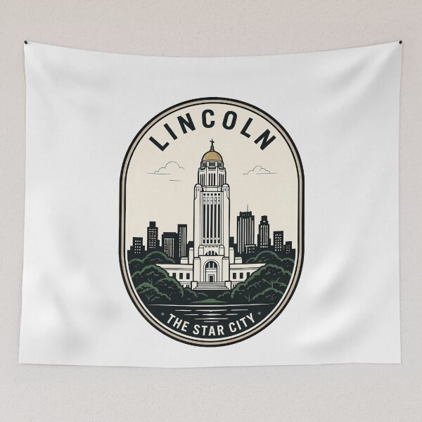 Item preview, Lincoln Nebraska State Capitol Star City Badge designed and sold by k3rstman1.