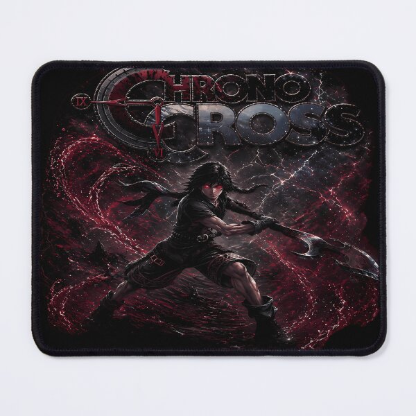 Item preview, The Chrono Trigger-Dark Serge Chrono Cross - Red Eyes Warrior Aesthetic - Epic Fantasy Game Art Design designed and sold by Trinidesigns123.