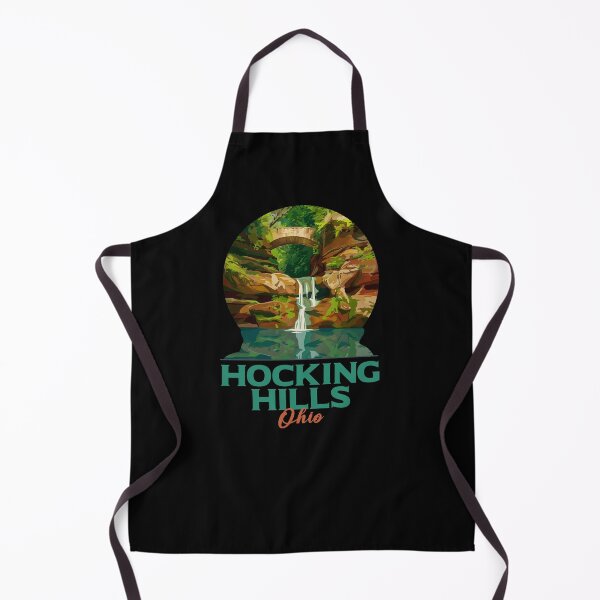 Item preview, Hocking Hills Ohio Vintage Waterfall Poster designed and sold by LinaValearte.