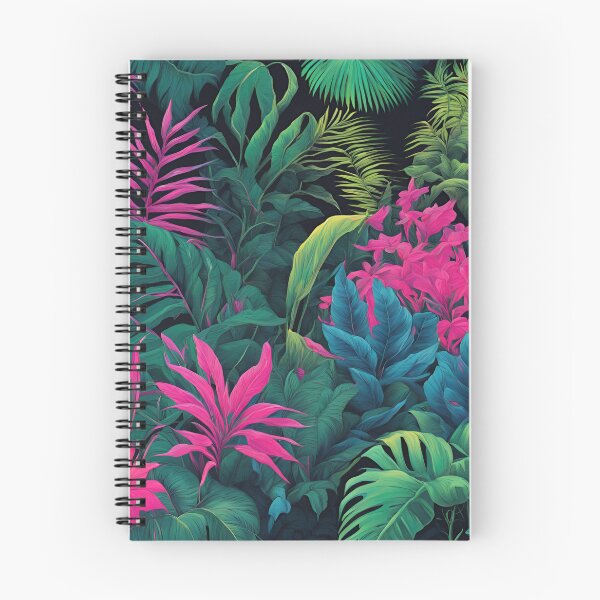 Artikelvorschau, Neon Jungle Escape – Tropical Vaporwave Backpack Design | Retro Futuristic Nature Art entworfen und verkauft von Fernhaven.