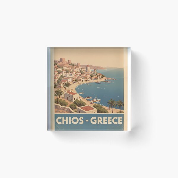 Item preview, Chios Greece, Greek Island Vintage Travel Tourism designed and sold by TravelersGems.