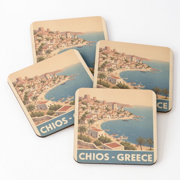 Item preview, Chios Greece, Greek Island Vintage Travel Tourism designed and sold by TravelersGems.