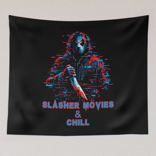 Item preview, Glitch Horror Slasher Aesthetic - Retro Cyber Masked Killer designed and sold by SidTastic .