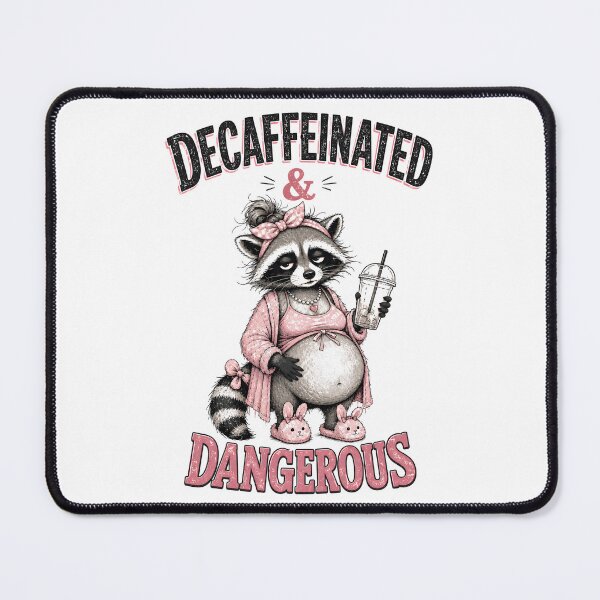 Item preview, Pregnant Girl Summer Funny Decaffeinated Feral Raccoon Mom designed and sold by DesignsByAnett.